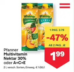 MPreis Pfanner Multivitamin Angebot