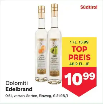 MPreis Dolomiti Edelbrand Angebot