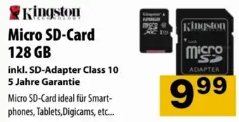 Cosmos Kingston Micro SD-Card 128 GB Angebot
