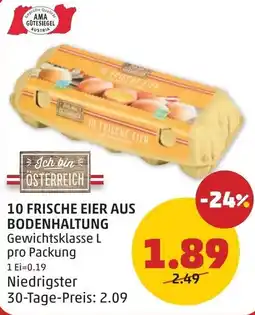 PENNY 10 frische eier aus bodenhaltung Angebot