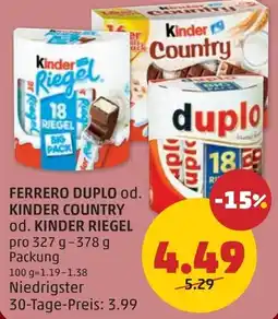 PENNY Ferrero duplo kinder country Angebot