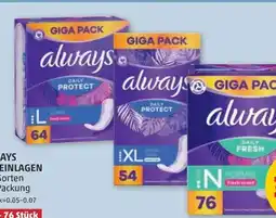 PENNY Always Slipeinlagen Angebot