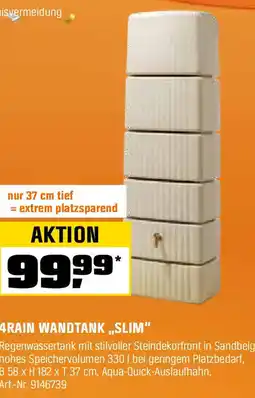 OBI 4rain Regenwassertank SlimSandbeige Tiefe inkl. Zubehör Angebot