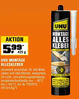 OBI Uhu Montage Alleskleber Angebot