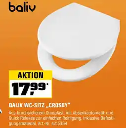 OBI baliv WC-Sitz Crosby mit Absenkautomatik Duroplast Weiß Angebot