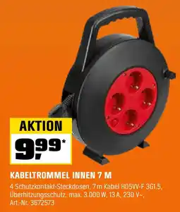 OBI Kabeltrommel H05VV-F 3G1,5 Schwarz-Rot 7 m Angebot