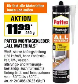 OBI Pattex Montagekleber All Materials stark haftender Alleskleber Angebot