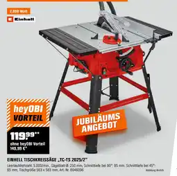 OBI Einhell Tischkreissäge TC-TS 2025/2 Angebot