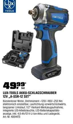 OBI Lux-tools akku-schlagschrauber a-ssr-12 set inkl. akku 12 v Angebot