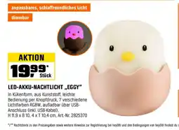 OBI MegaLight LED Nachtlicht Eggy Egg Dimmbar mit Akku RGB Angebot