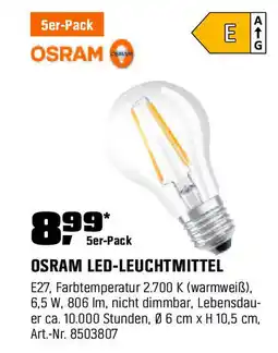 OBI Osram Leuchtmittel Angebot