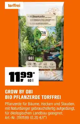 OBI Grow by obi bio pflanzerde torffrei Angebot