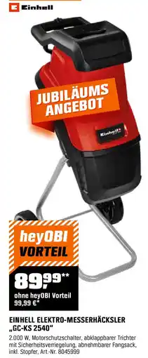 OBI Einhell elektro-messerhäcksler gc-ks 2540 Angebot