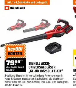 OBI Einhell Akku-Laubbläser Angebot