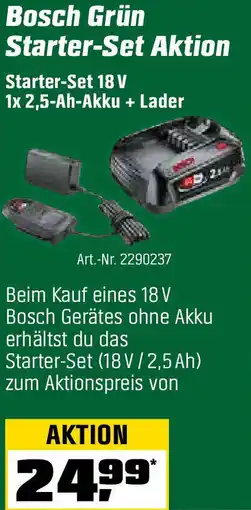 OBI Bosch Akku Starter-Set mit 18 V/2,5 Ah Akku und Ladestation Angebot