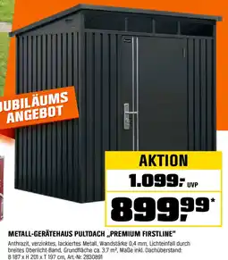 OBI Metall-gerätehaus pultdach premium firstline Angebot