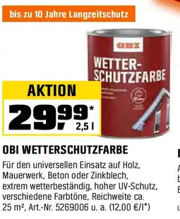 OBI Obi wetterschutzfarbe Angebot