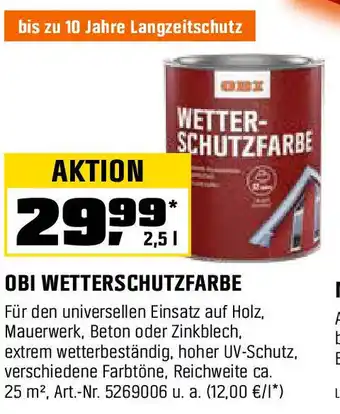 OBI Obi wetterschutzfarbe Angebot