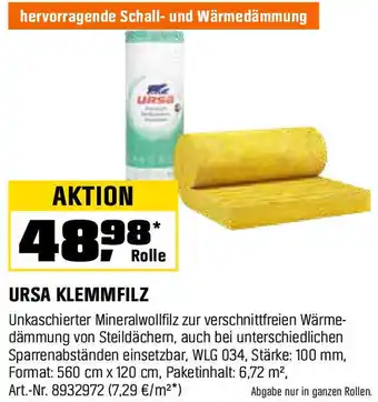 OBI Ursa klemmfilz Angebot