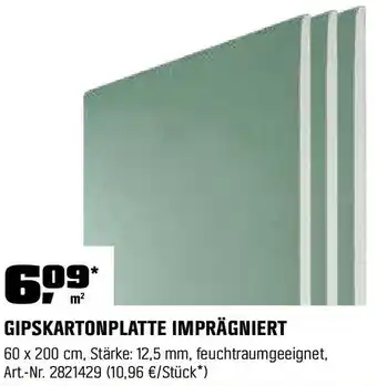 OBI Gipskartonplatte imprägniert Angebot