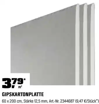 OBI Gipskartonplatte Angebot