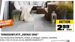 OBI Terrassenplatte vintage grau Angebot
