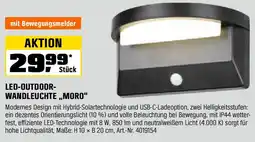 OBI Reality LED-Outdoor-Wandleuchte Moro mit Bewegungsmelder Schwarz Matt Angebot