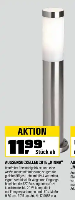 OBI Außensockelleuchte Chorus Angebot
