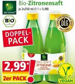 Norma Bio Sonne Bio-Zitronensaft Angebot