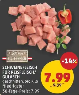 PENNY Schweinefleisch für reisfleisch gulasch Angebot