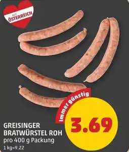 PENNY Greisinger bratwürstel roh Angebot