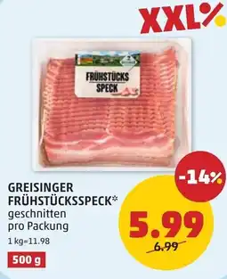PENNY Greisinger frühstücksspeck Angebot