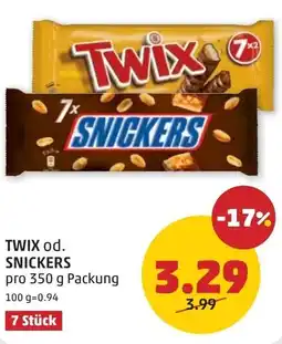 PENNY TWIX od SNICKERS Angebot