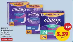 PENNY Always slipeinlagen Angebot
