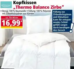 Norma Kopfkissen Thermo Balance Zirbe Angebot