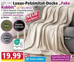 Norma Luxus Pelzimitat Decke Pink Rabbit Angebot