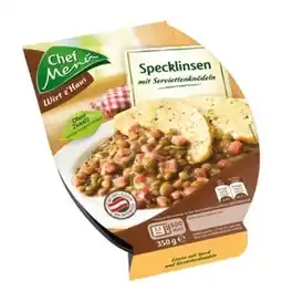 Billa Chef Menü Specklinsen Angebot