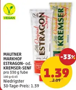 PENNY Mautner markhof estragon- od. kremser-senf Angebot