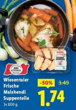 Lidl Wiesentaler frische maishendl suppenteile Angebot