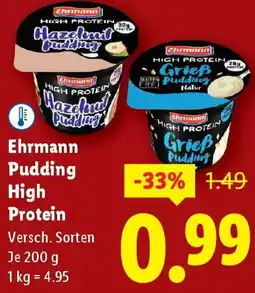 Lidl Ehrmann pudding high protein Angebot