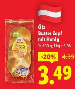 Lidl Ölz butter zopf mit honig Angebot
