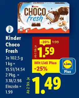 Lidl Kinder choco fresh Angebot