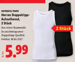 Lidl Esmara men herren doppelripp- achselhemd, 2 stück Angebot