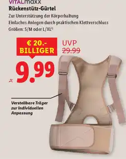 Lidl Vitalmaxx rückenstütz-gürtel Angebot