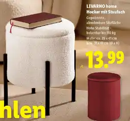 Lidl Livarno home hocker mit staufach Angebot