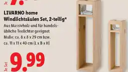 Lidl Livarno home windlichtsäulen set, 2-teilig Angebot