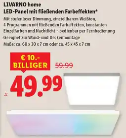 Lidl LIVARNO home LED-Panel mit fließenden Farbeffekten Angebot