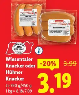 Lidl Wiesentaler knacker oder hühner knacker Angebot