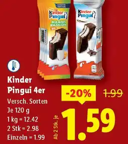 Lidl Kinder Pingui 4er Angebot