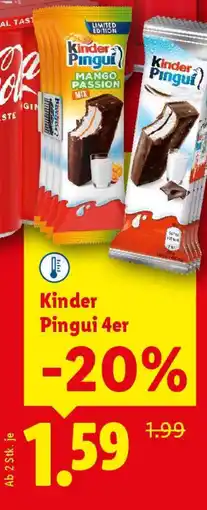 Lidl Kinder pingui 4er Angebot